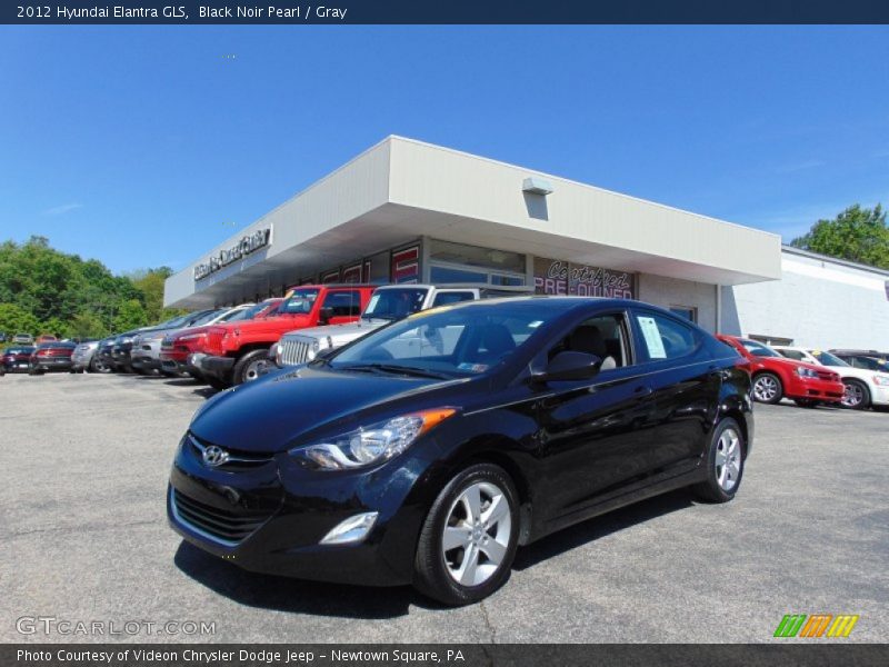 Black Noir Pearl / Gray 2012 Hyundai Elantra GLS