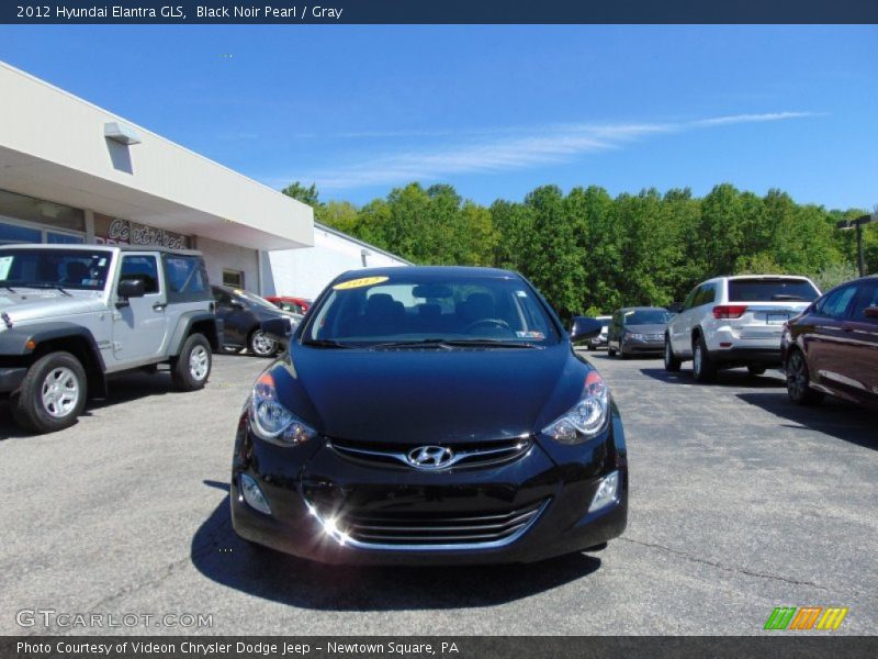 Black Noir Pearl / Gray 2012 Hyundai Elantra GLS