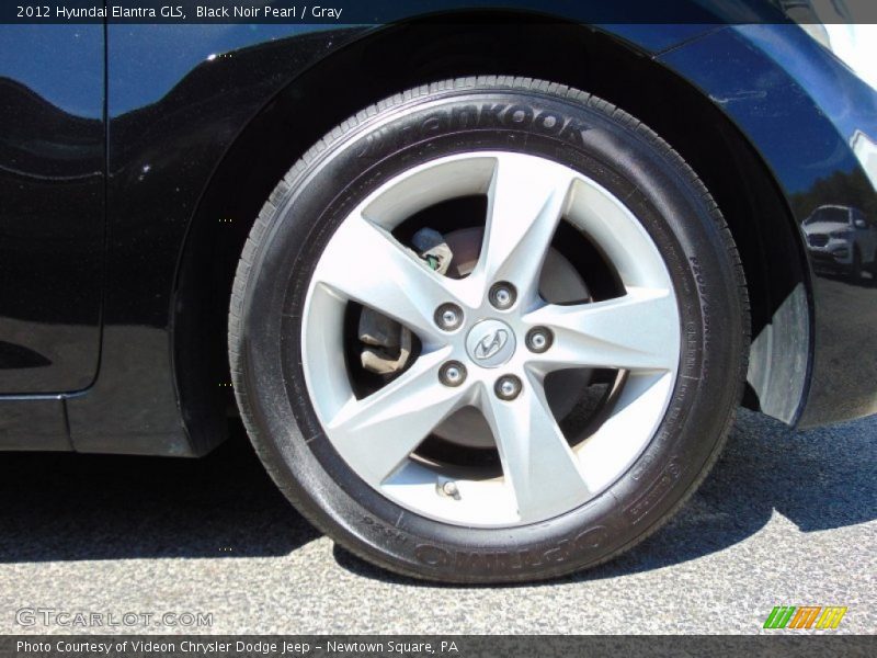 Black Noir Pearl / Gray 2012 Hyundai Elantra GLS