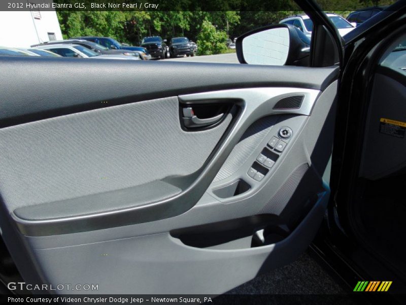 Black Noir Pearl / Gray 2012 Hyundai Elantra GLS