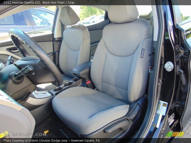 Black Noir Pearl / Gray 2012 Hyundai Elantra GLS