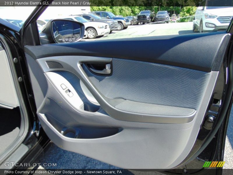 Black Noir Pearl / Gray 2012 Hyundai Elantra GLS
