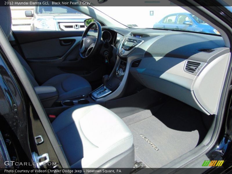 Black Noir Pearl / Gray 2012 Hyundai Elantra GLS