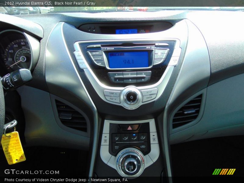 Black Noir Pearl / Gray 2012 Hyundai Elantra GLS