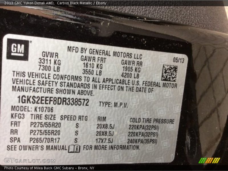 Carbon Black Metallic / Ebony 2013 GMC Yukon Denali AWD