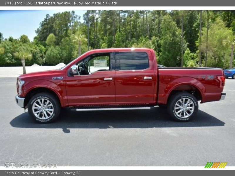 Ruby Red Metallic / Black 2015 Ford F150 Lariat SuperCrew 4x4