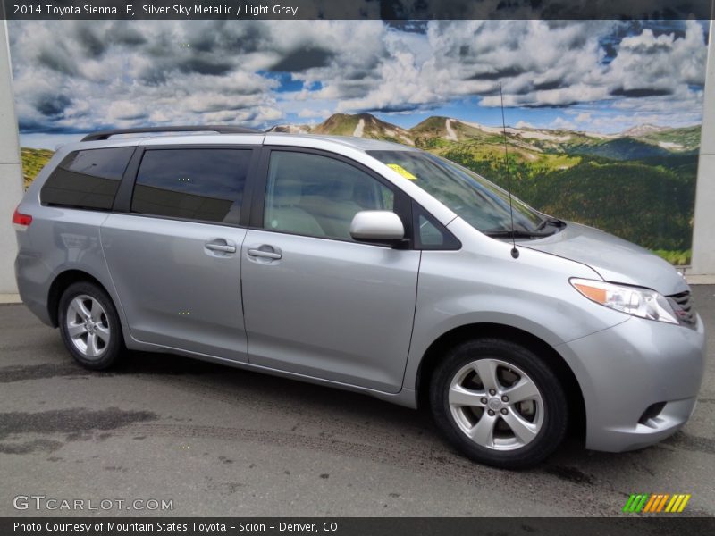 Silver Sky Metallic / Light Gray 2014 Toyota Sienna LE
