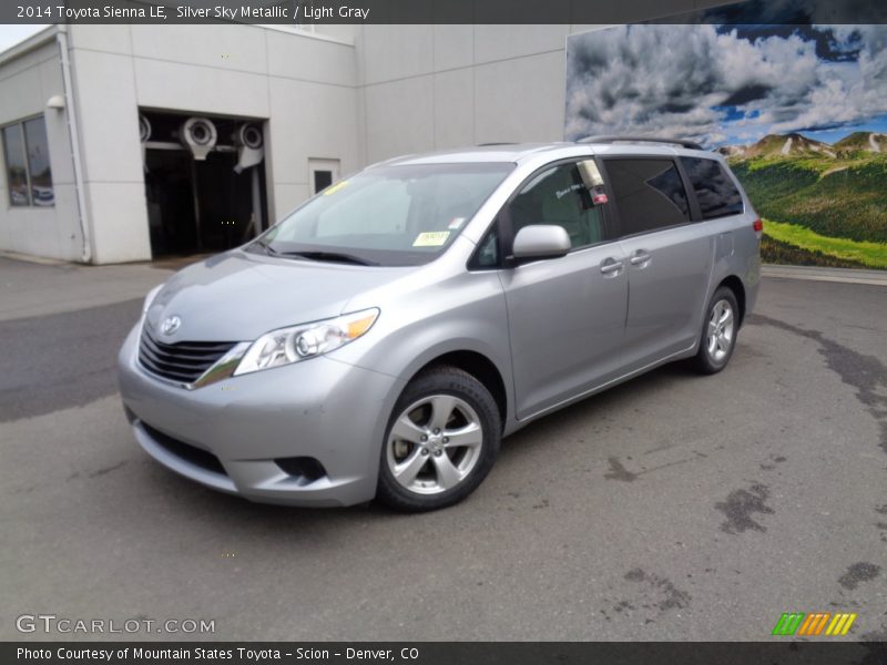 Silver Sky Metallic / Light Gray 2014 Toyota Sienna LE