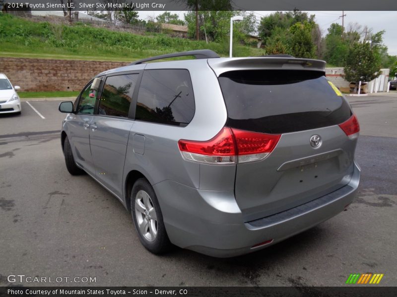 Silver Sky Metallic / Light Gray 2014 Toyota Sienna LE