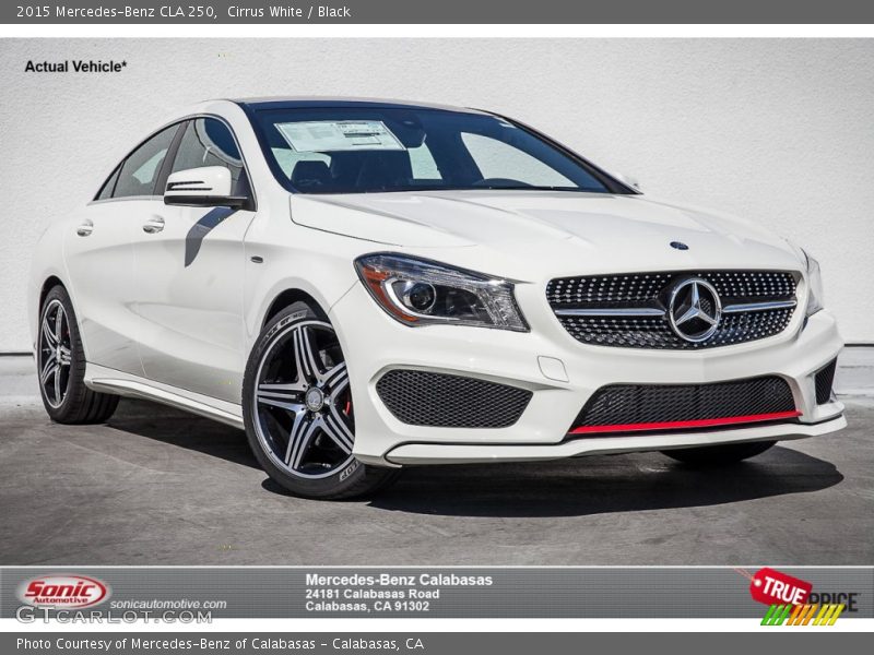 Cirrus White / Black 2015 Mercedes-Benz CLA 250