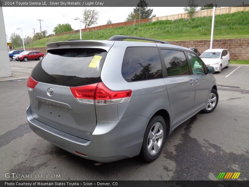 Silver Sky Metallic / Light Gray 2014 Toyota Sienna LE
