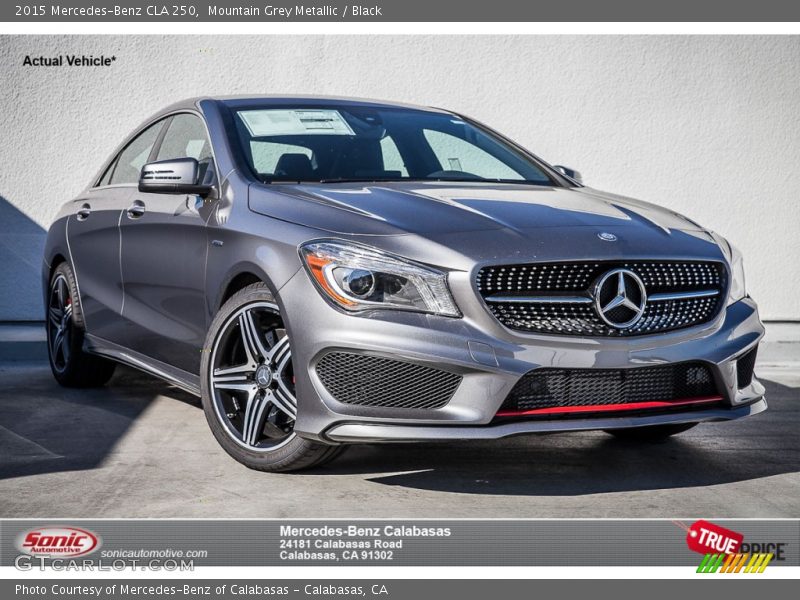 Mountain Grey Metallic / Black 2015 Mercedes-Benz CLA 250