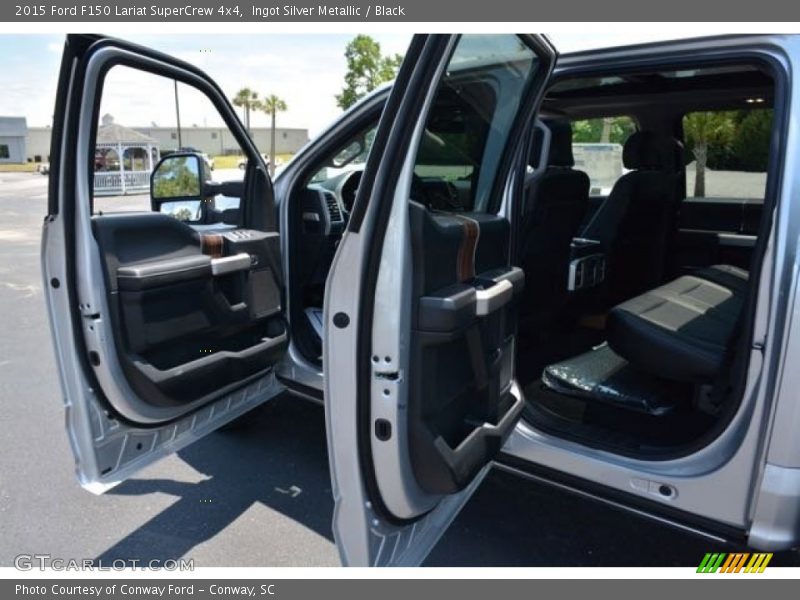 Ingot Silver Metallic / Black 2015 Ford F150 Lariat SuperCrew 4x4