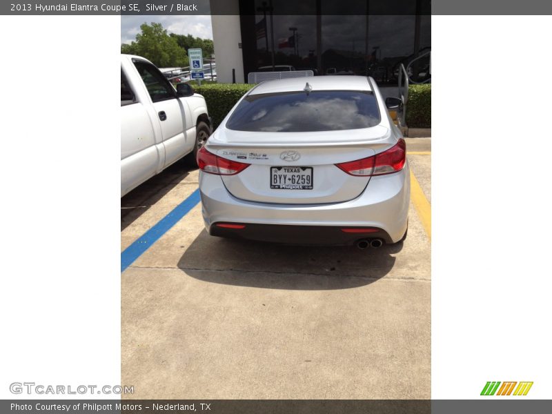 Silver / Black 2013 Hyundai Elantra Coupe SE