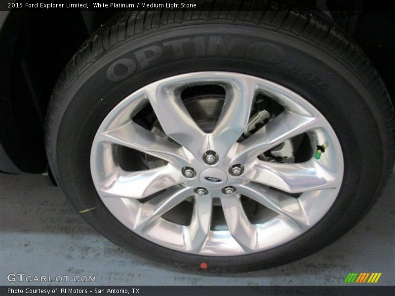 White Platinum / Medium Light Stone 2015 Ford Explorer Limited