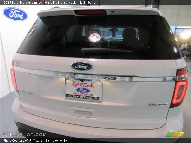 White Platinum / Medium Light Stone 2015 Ford Explorer Limited