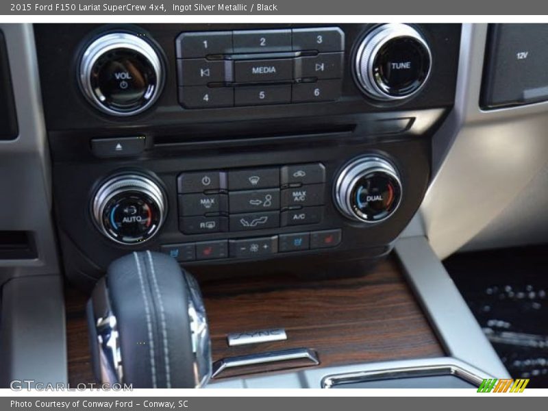 Ingot Silver Metallic / Black 2015 Ford F150 Lariat SuperCrew 4x4