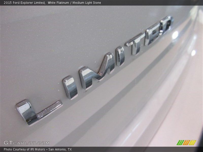 White Platinum / Medium Light Stone 2015 Ford Explorer Limited