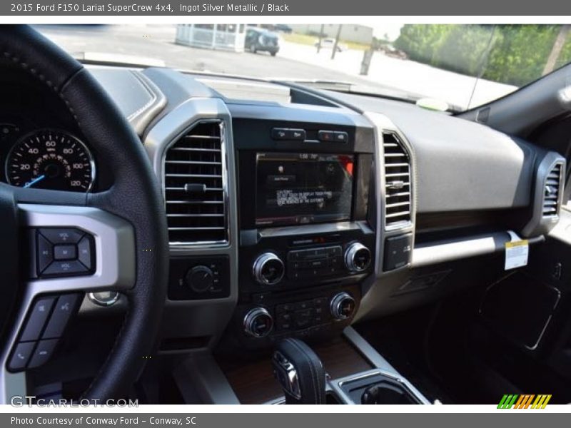 Ingot Silver Metallic / Black 2015 Ford F150 Lariat SuperCrew 4x4