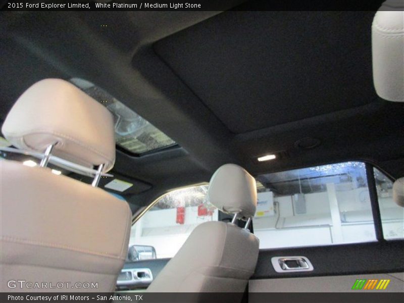 White Platinum / Medium Light Stone 2015 Ford Explorer Limited