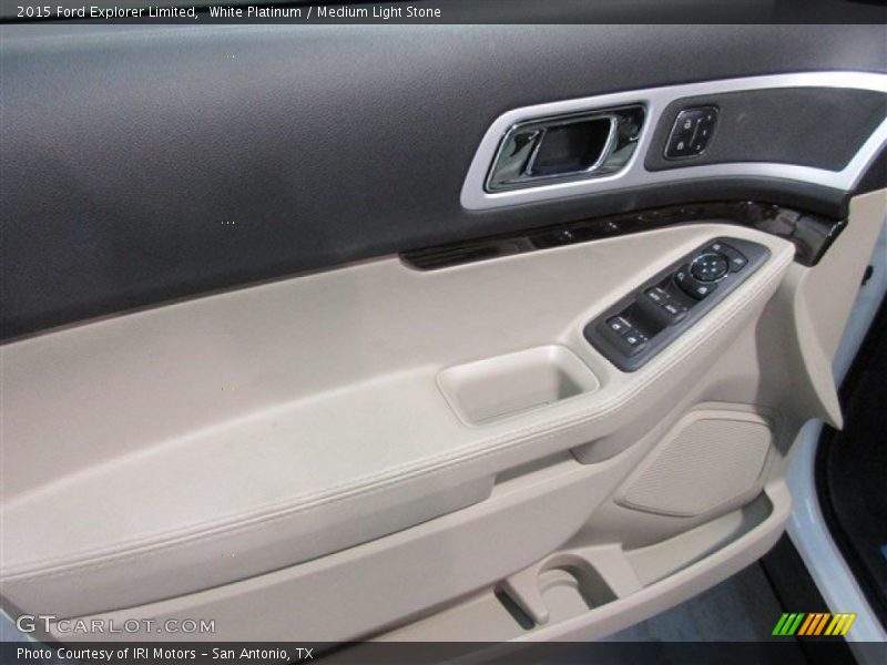 White Platinum / Medium Light Stone 2015 Ford Explorer Limited