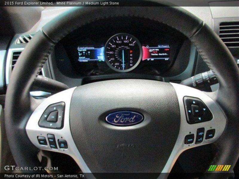White Platinum / Medium Light Stone 2015 Ford Explorer Limited
