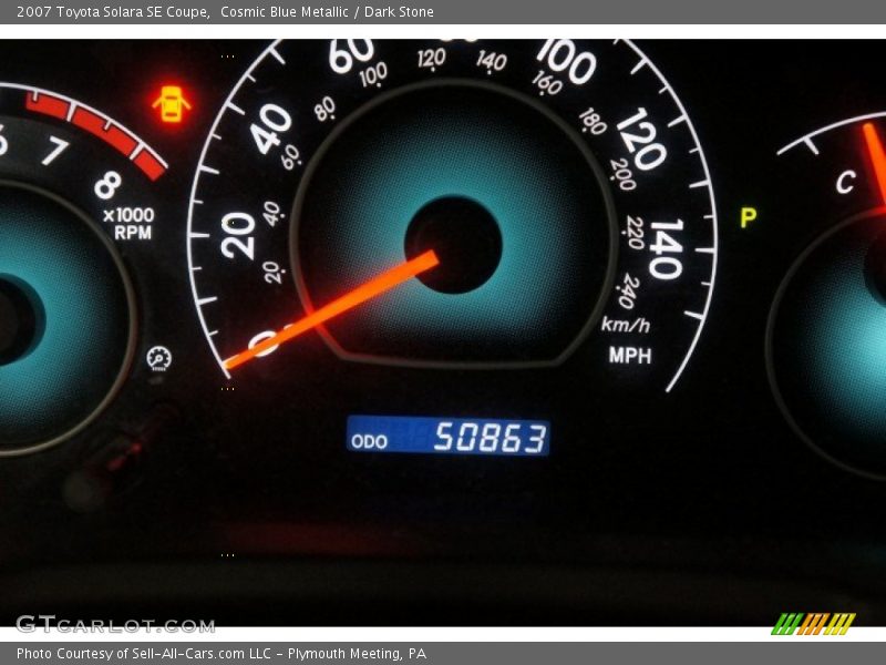 Cosmic Blue Metallic / Dark Stone 2007 Toyota Solara SE Coupe