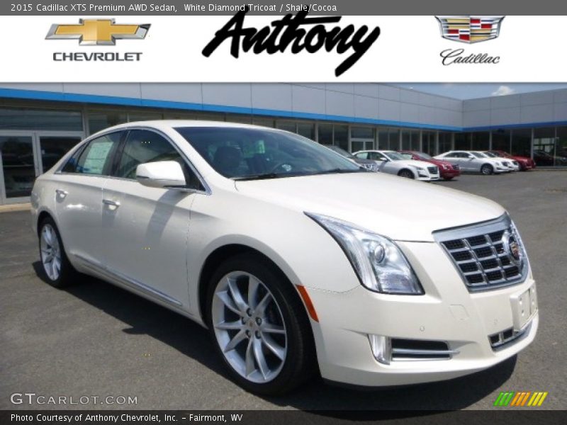 White Diamond Tricoat / Shale/Cocoa 2015 Cadillac XTS Premium AWD Sedan