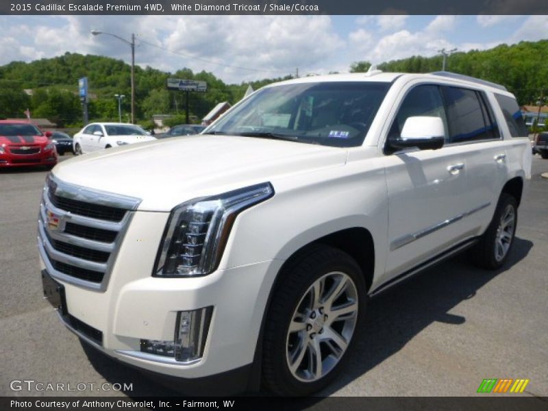 White Diamond Tricoat / Shale/Cocoa 2015 Cadillac Escalade Premium 4WD