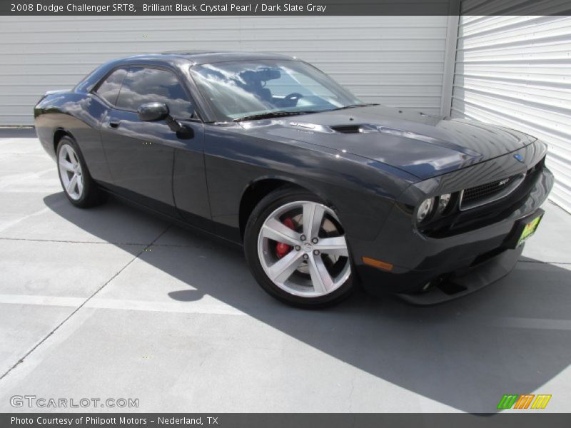Brilliant Black Crystal Pearl / Dark Slate Gray 2008 Dodge Challenger SRT8
