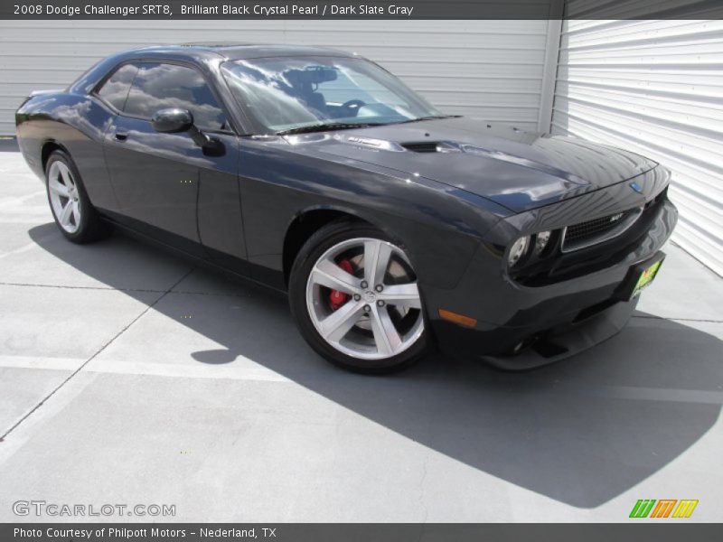 Brilliant Black Crystal Pearl / Dark Slate Gray 2008 Dodge Challenger SRT8