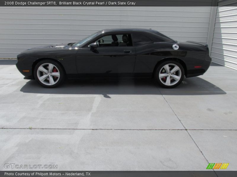 Brilliant Black Crystal Pearl / Dark Slate Gray 2008 Dodge Challenger SRT8