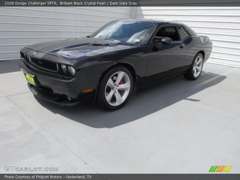 Brilliant Black Crystal Pearl / Dark Slate Gray 2008 Dodge Challenger SRT8