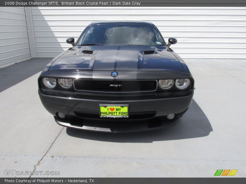 Brilliant Black Crystal Pearl / Dark Slate Gray 2008 Dodge Challenger SRT8