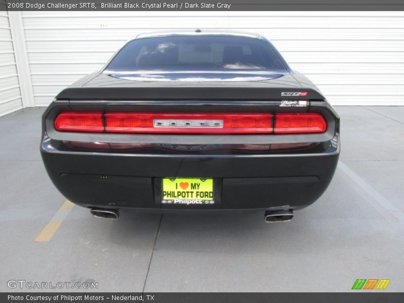 Brilliant Black Crystal Pearl / Dark Slate Gray 2008 Dodge Challenger SRT8
