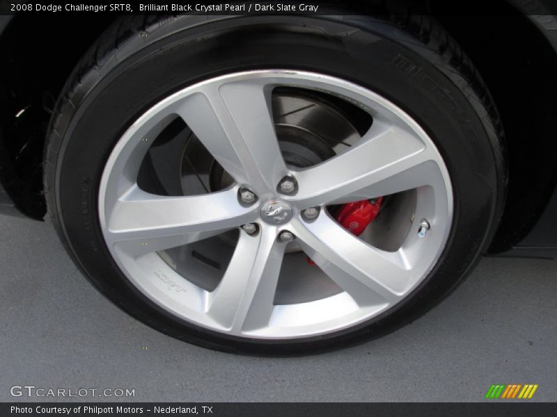Brilliant Black Crystal Pearl / Dark Slate Gray 2008 Dodge Challenger SRT8
