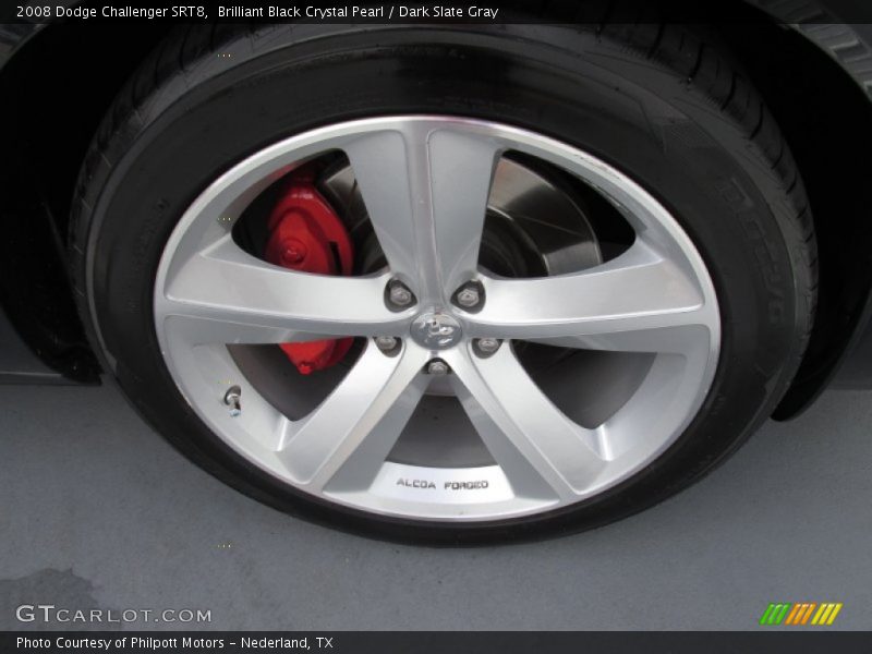 Brilliant Black Crystal Pearl / Dark Slate Gray 2008 Dodge Challenger SRT8
