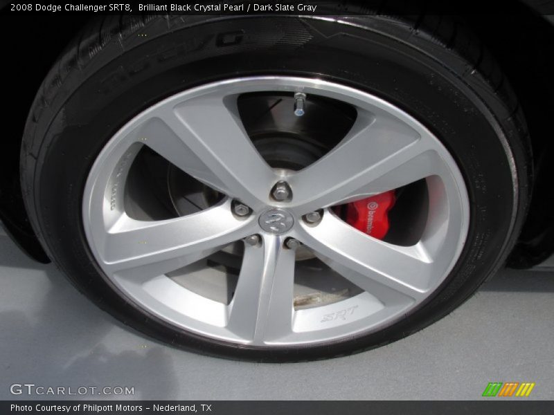 Brilliant Black Crystal Pearl / Dark Slate Gray 2008 Dodge Challenger SRT8