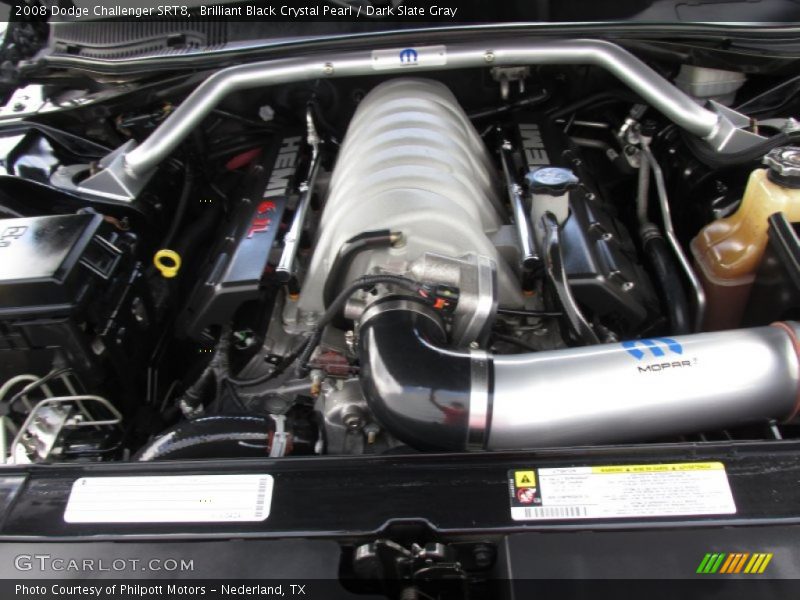 Brilliant Black Crystal Pearl / Dark Slate Gray 2008 Dodge Challenger SRT8