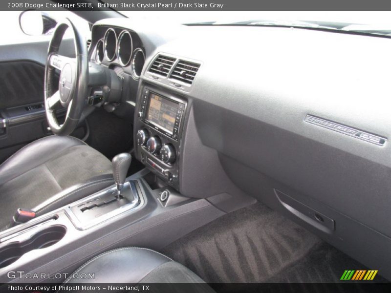 Brilliant Black Crystal Pearl / Dark Slate Gray 2008 Dodge Challenger SRT8
