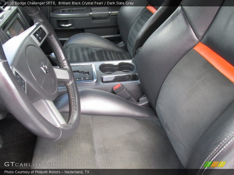 Brilliant Black Crystal Pearl / Dark Slate Gray 2008 Dodge Challenger SRT8