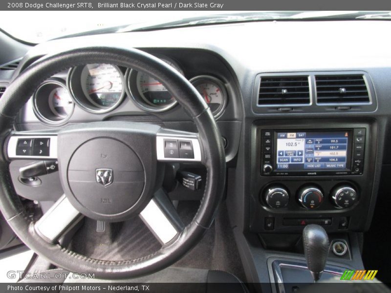 Brilliant Black Crystal Pearl / Dark Slate Gray 2008 Dodge Challenger SRT8
