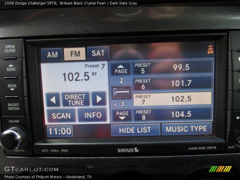 Brilliant Black Crystal Pearl / Dark Slate Gray 2008 Dodge Challenger SRT8