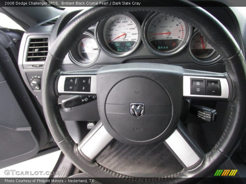 Brilliant Black Crystal Pearl / Dark Slate Gray 2008 Dodge Challenger SRT8