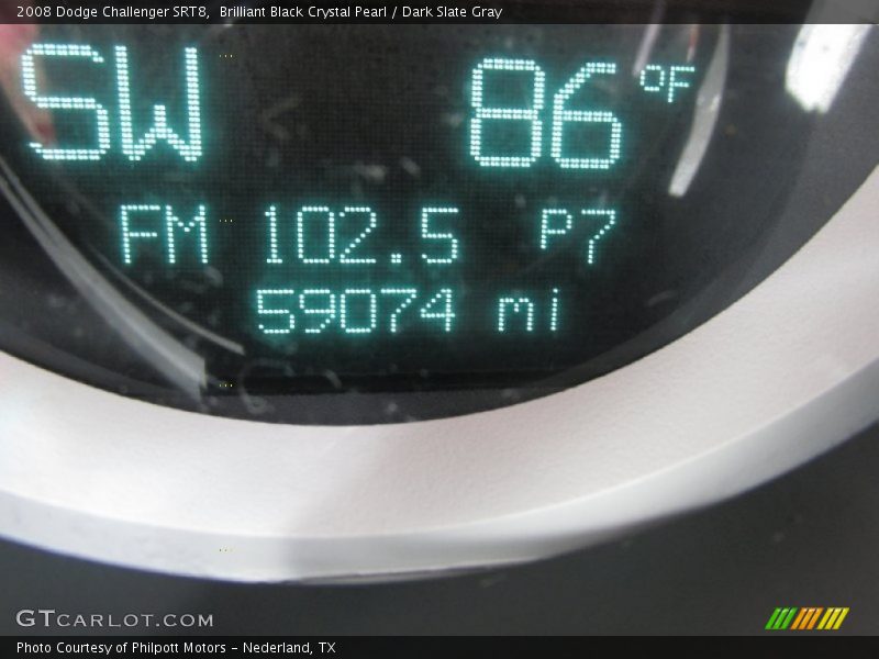 Brilliant Black Crystal Pearl / Dark Slate Gray 2008 Dodge Challenger SRT8