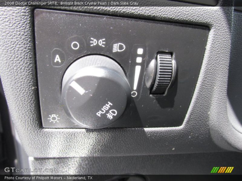 Brilliant Black Crystal Pearl / Dark Slate Gray 2008 Dodge Challenger SRT8