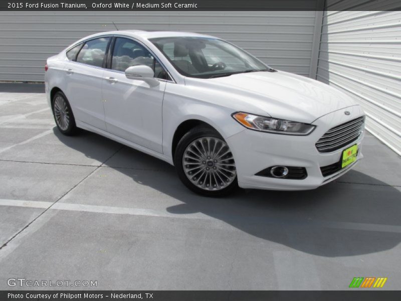 Oxford White / Medium Soft Ceramic 2015 Ford Fusion Titanium