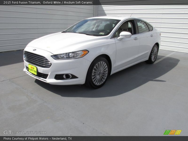 Oxford White / Medium Soft Ceramic 2015 Ford Fusion Titanium