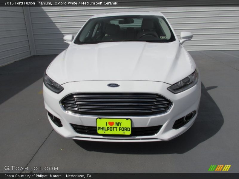 Oxford White / Medium Soft Ceramic 2015 Ford Fusion Titanium