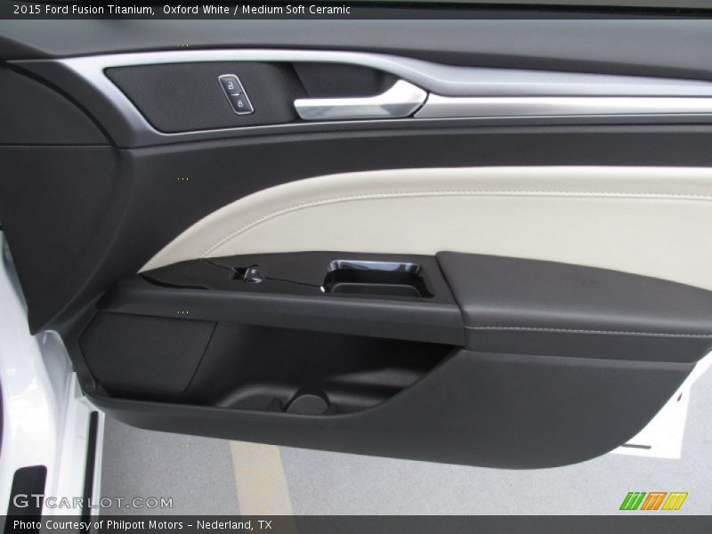 Oxford White / Medium Soft Ceramic 2015 Ford Fusion Titanium